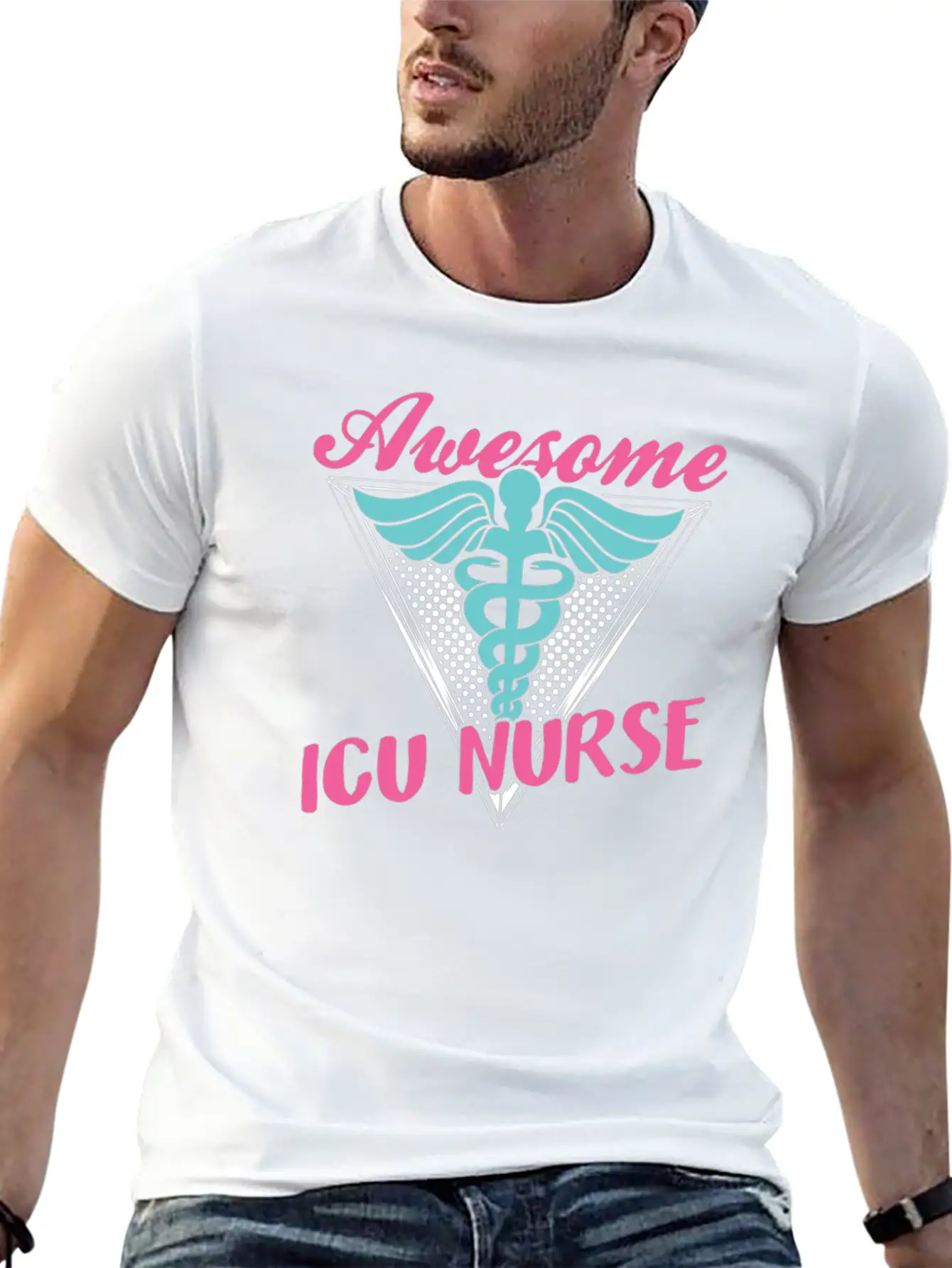 Awesome Icu Nurse Nursing Hospital ICE Timeless Short Sleeve Tee – Comfy And Minimalist Design