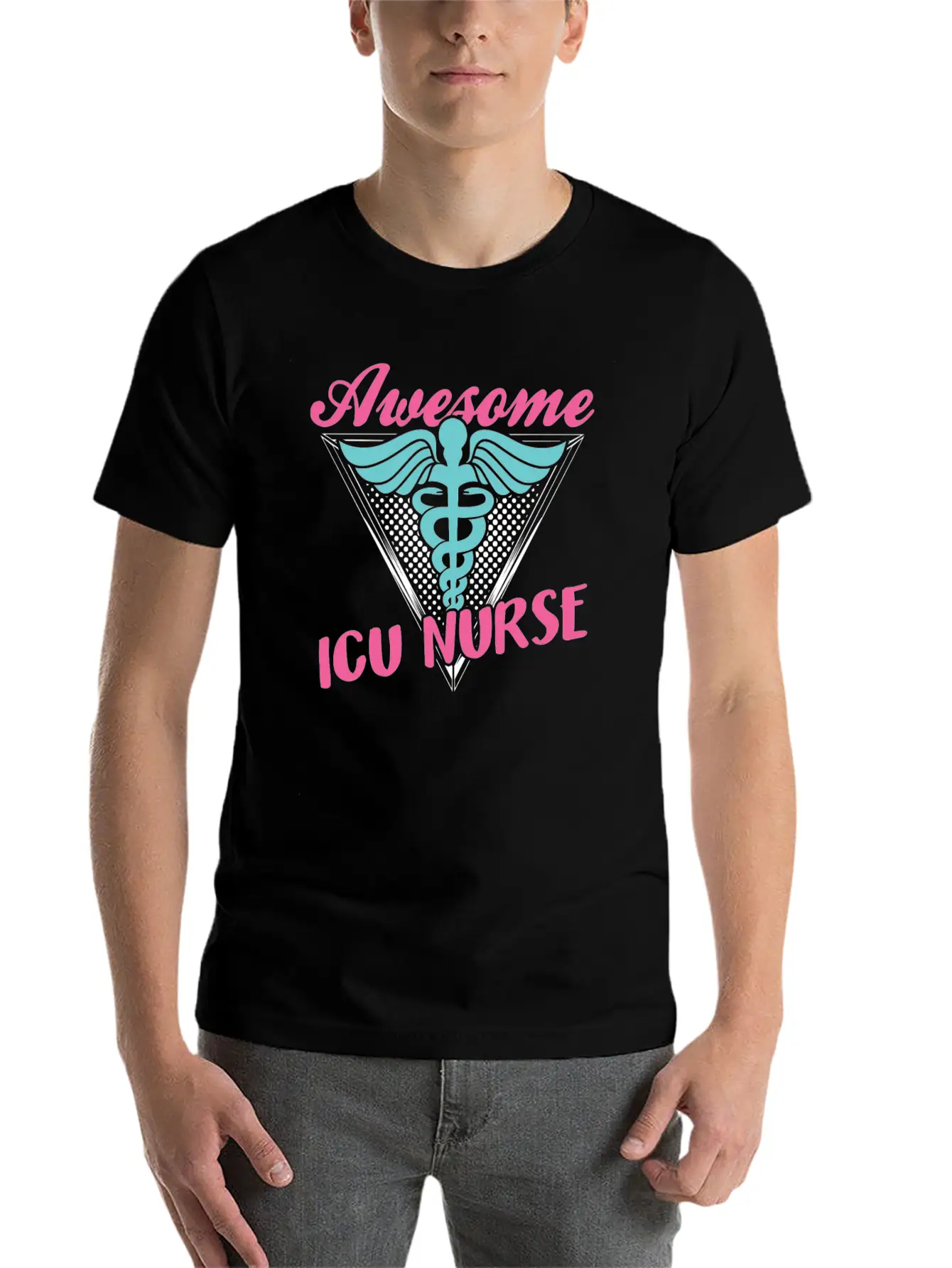 Awesome Icu Nurse Nursing Hospital ICE Timeless Short Sleeve Tee – Comfy And Minimalist Design
