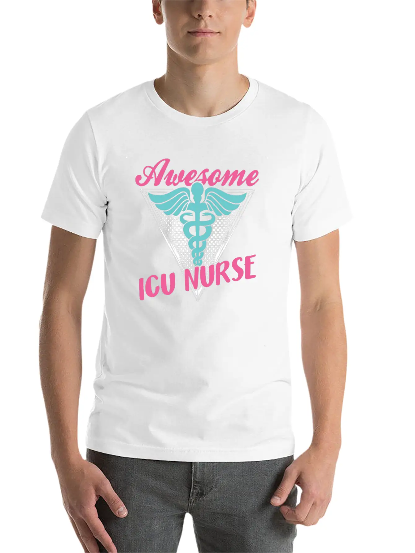 Awesome Icu Nurse Nursing Hospital ICE Timeless Short Sleeve Tee – Comfy And Minimalist Design