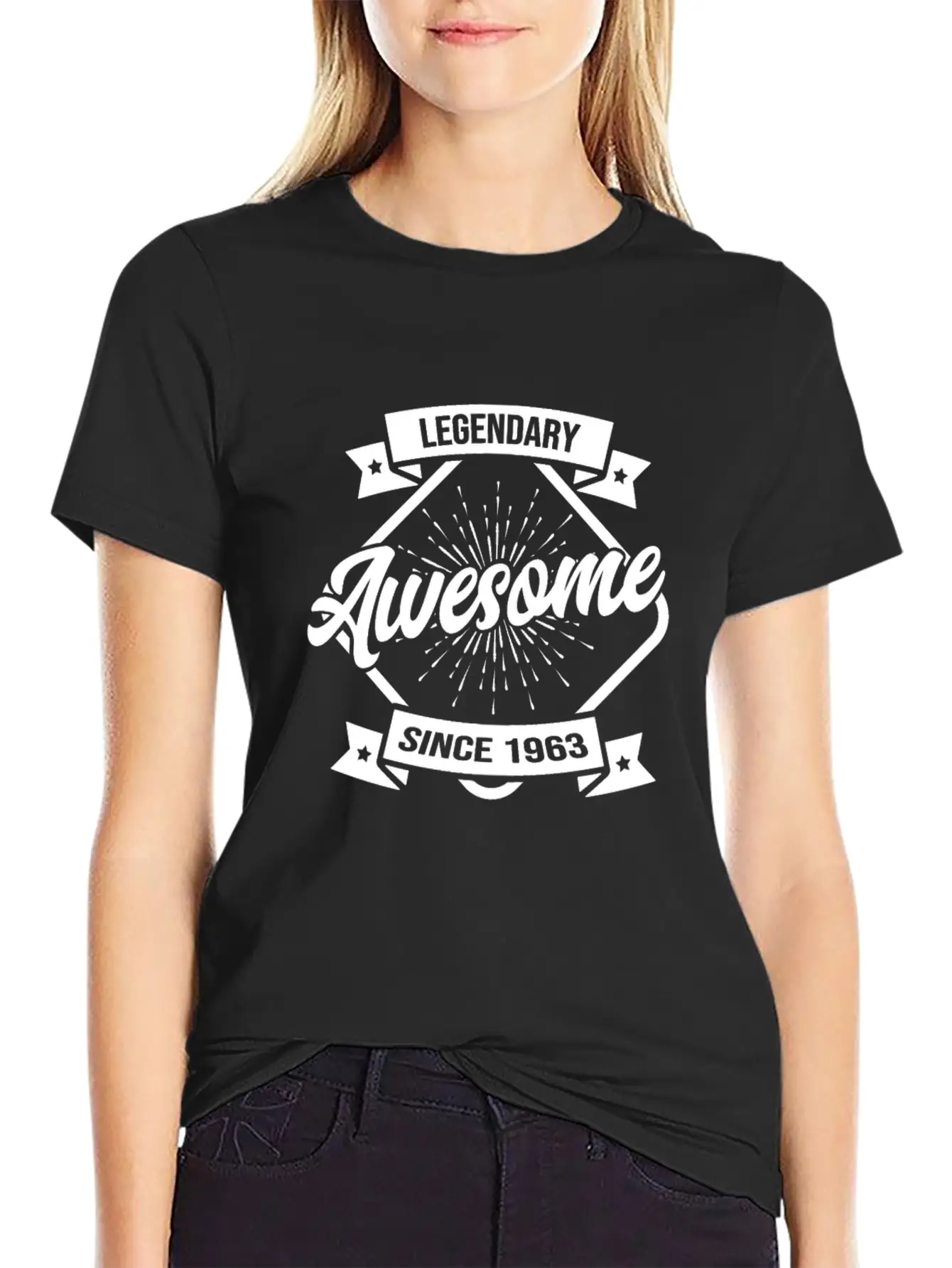 Awesome Since 1963 Birthday Sayings In Google Stylish Everyday T-Shirt – Unisex Basic Cotton Tee