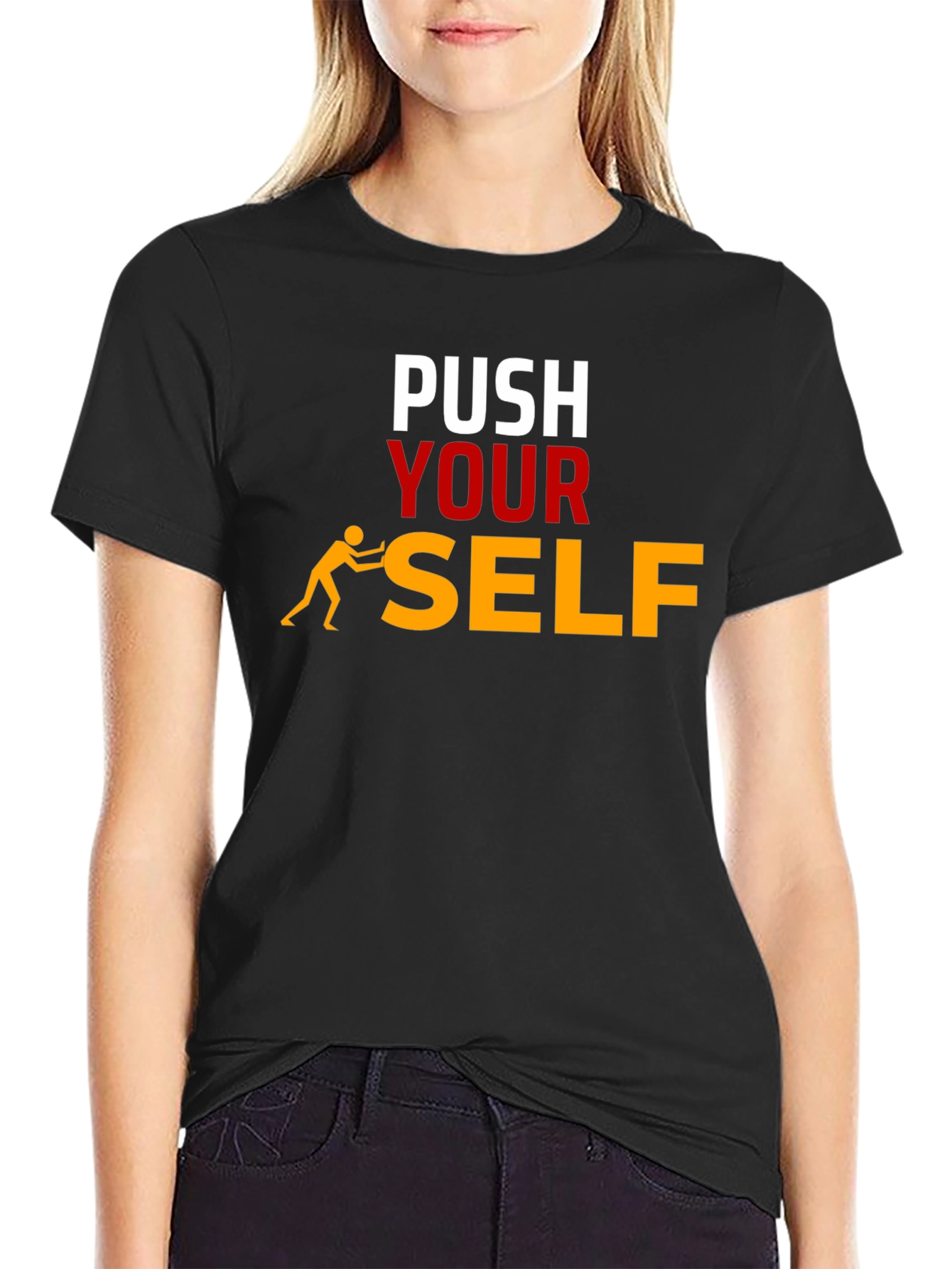 Push Yourself Graphic T-Shirt - Motivational Tee