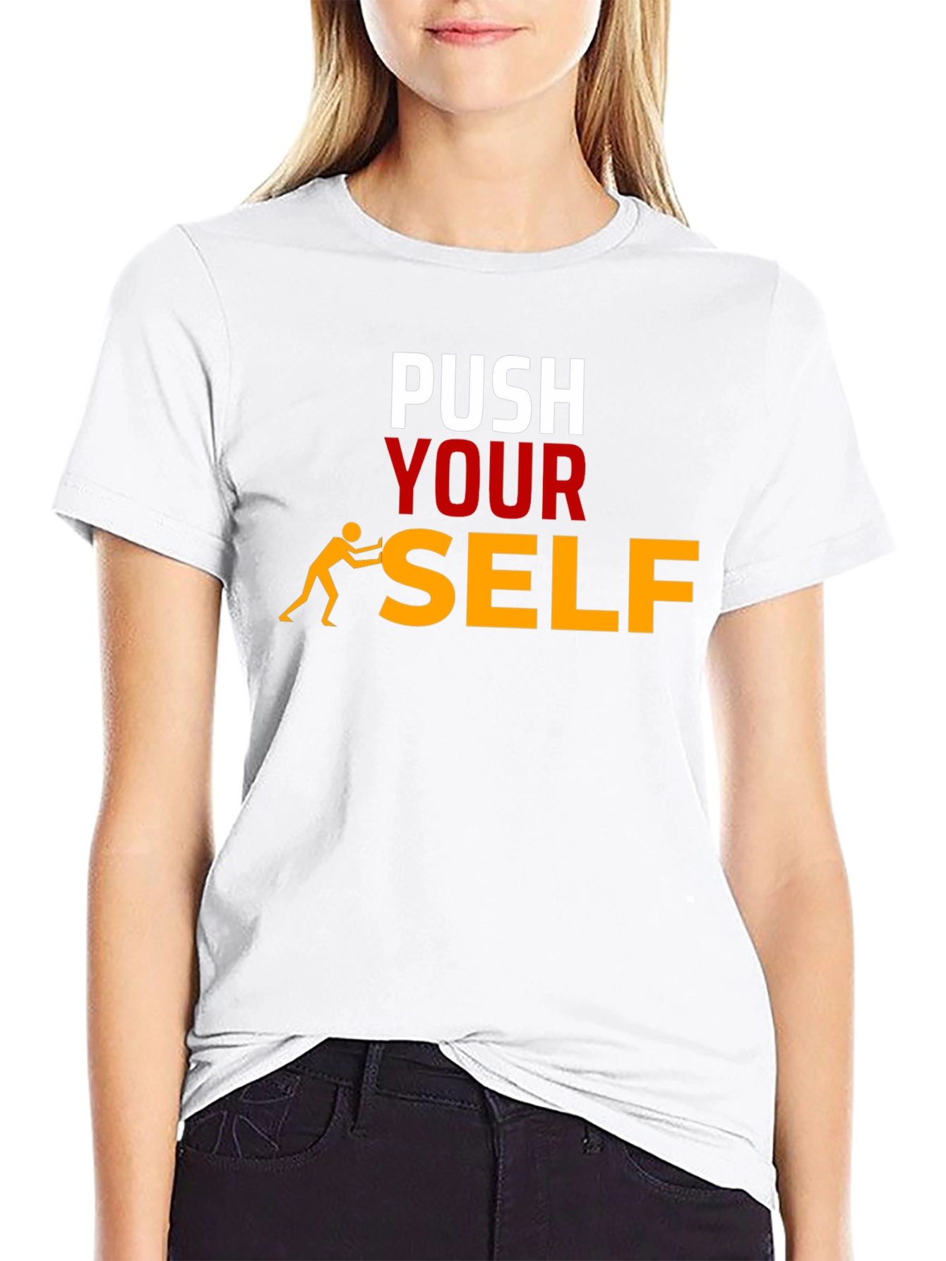 Push Yourself Graphic T-Shirt - Motivational Tee
