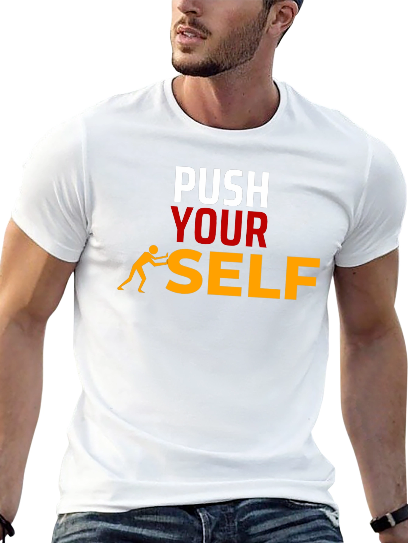 Push Yourself Graphic T-Shirt - Motivational Tee
