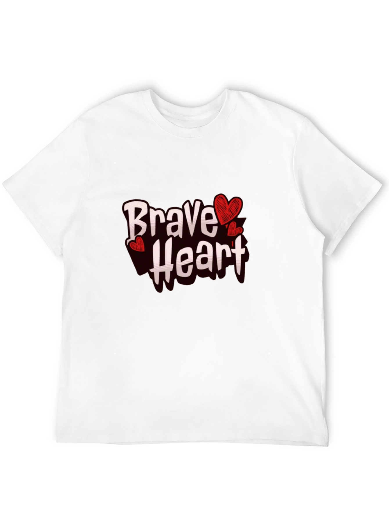 Brave Heart Graphic Tee - Trendy Casual Wear