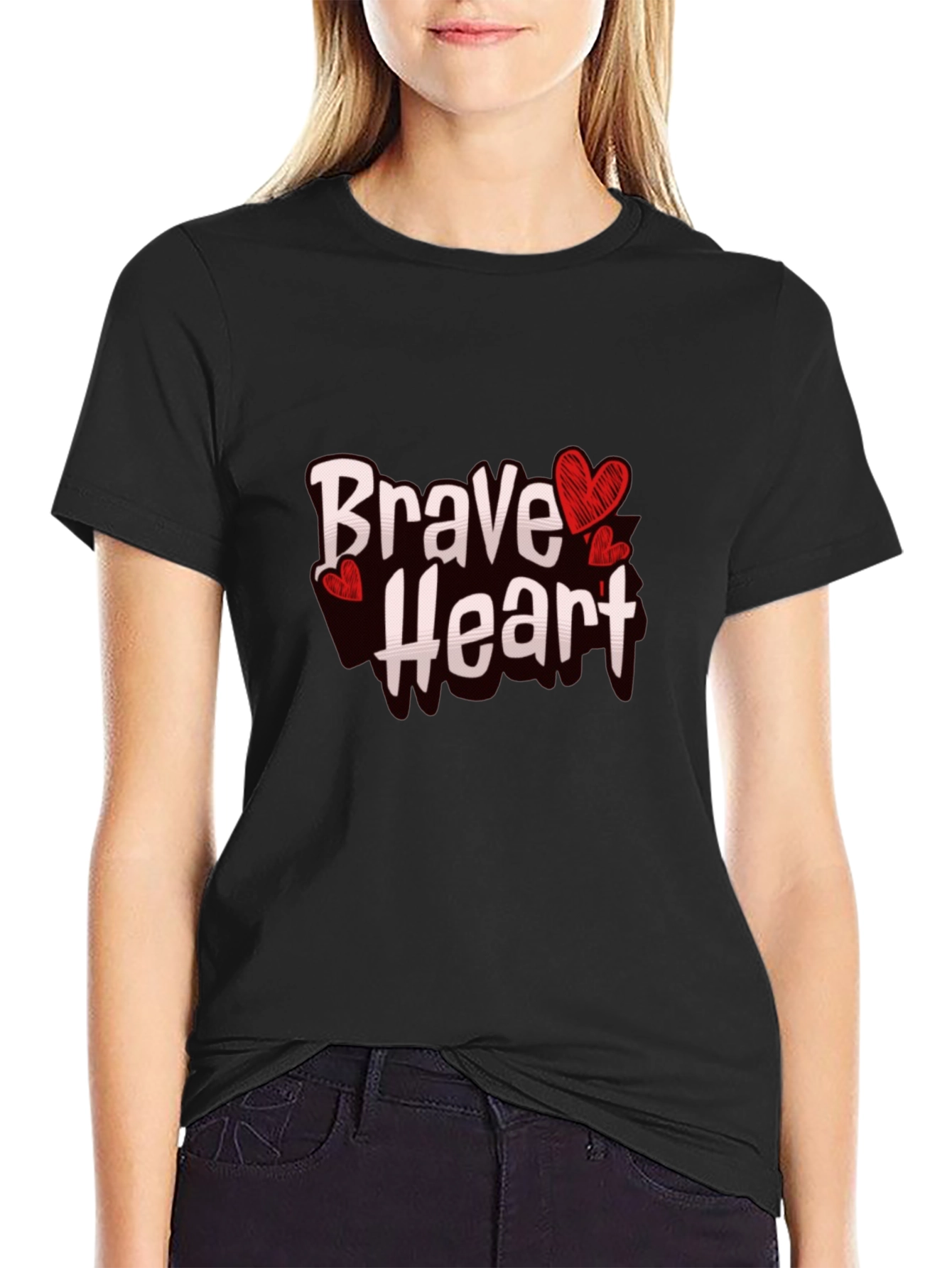 Brave Heart Graphic Tee - Trendy Casual Wear