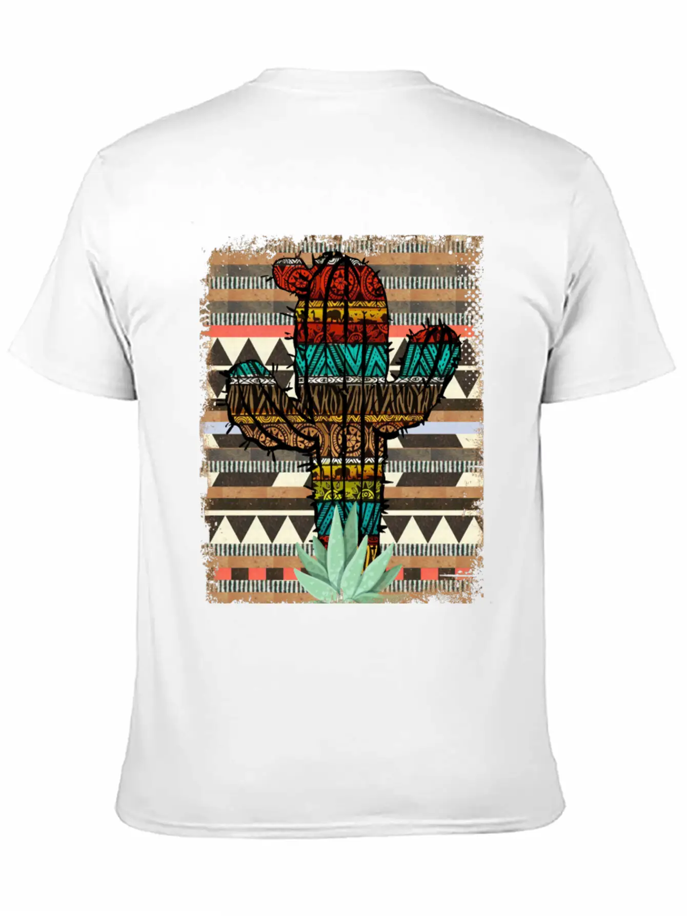 Aztec Cactus Stylish Everyday T-Shirt – Unisex Basic Cotton Tee
