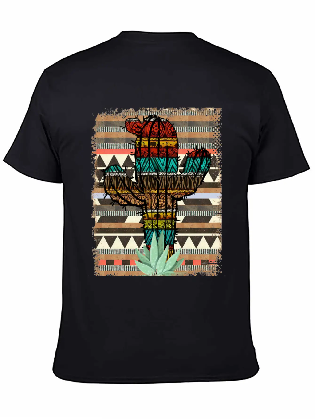 Aztec Cactus Stylish Everyday T-Shirt – Unisex Basic Cotton Tee