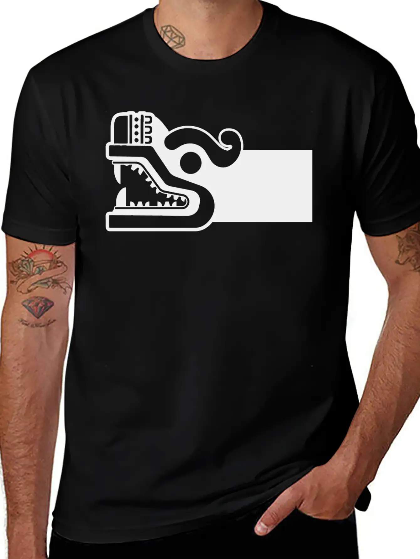 Aztec Serpent Head Tribal Symbol Stylish Everyday T-Shirt – Unisex Basic Cotton Tee