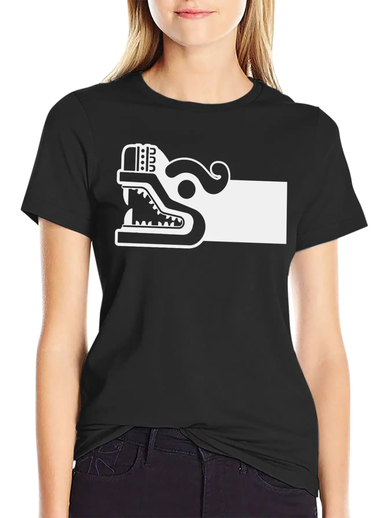 Aztec Serpent Head Tribal Symbol Stylish Everyday T-Shirt – Unisex Basic Cotton Tee