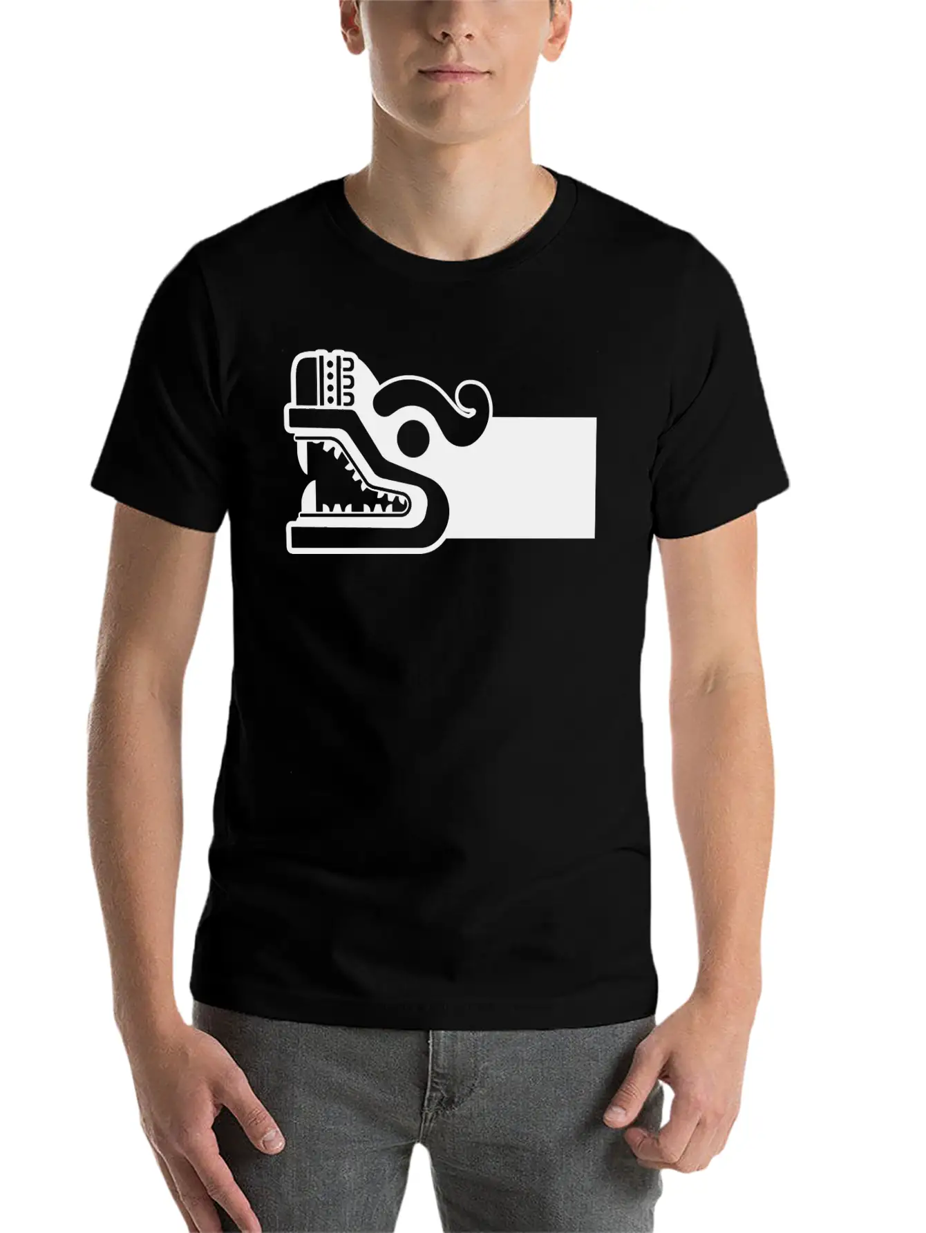 Aztec Serpent Head Tribal Symbol Stylish Everyday T-Shirt – Unisex Basic Cotton Tee
