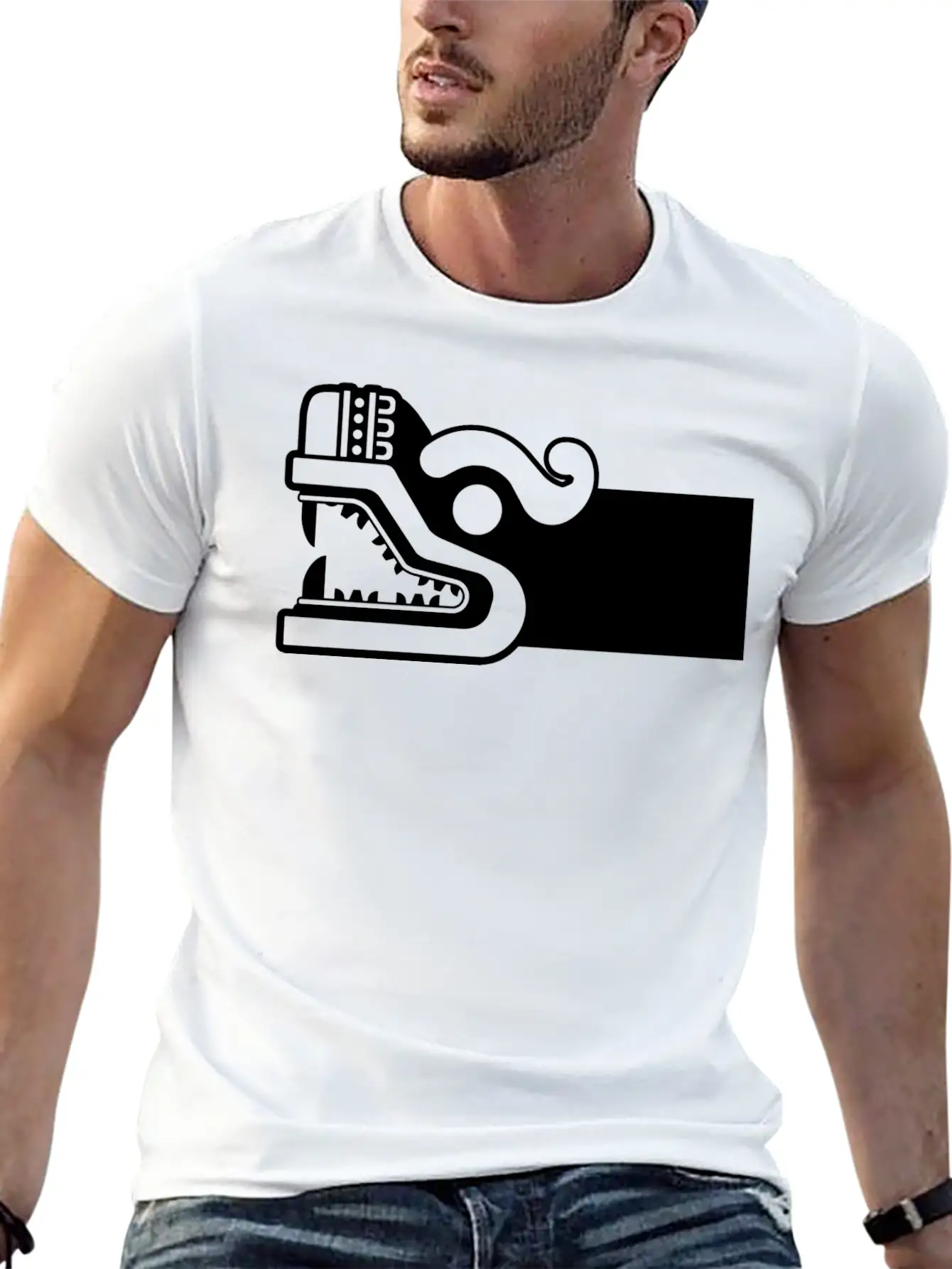 Aztec Serpent Head Tribal Symbol Stylish Everyday T-Shirt – Unisex Basic Cotton Tee