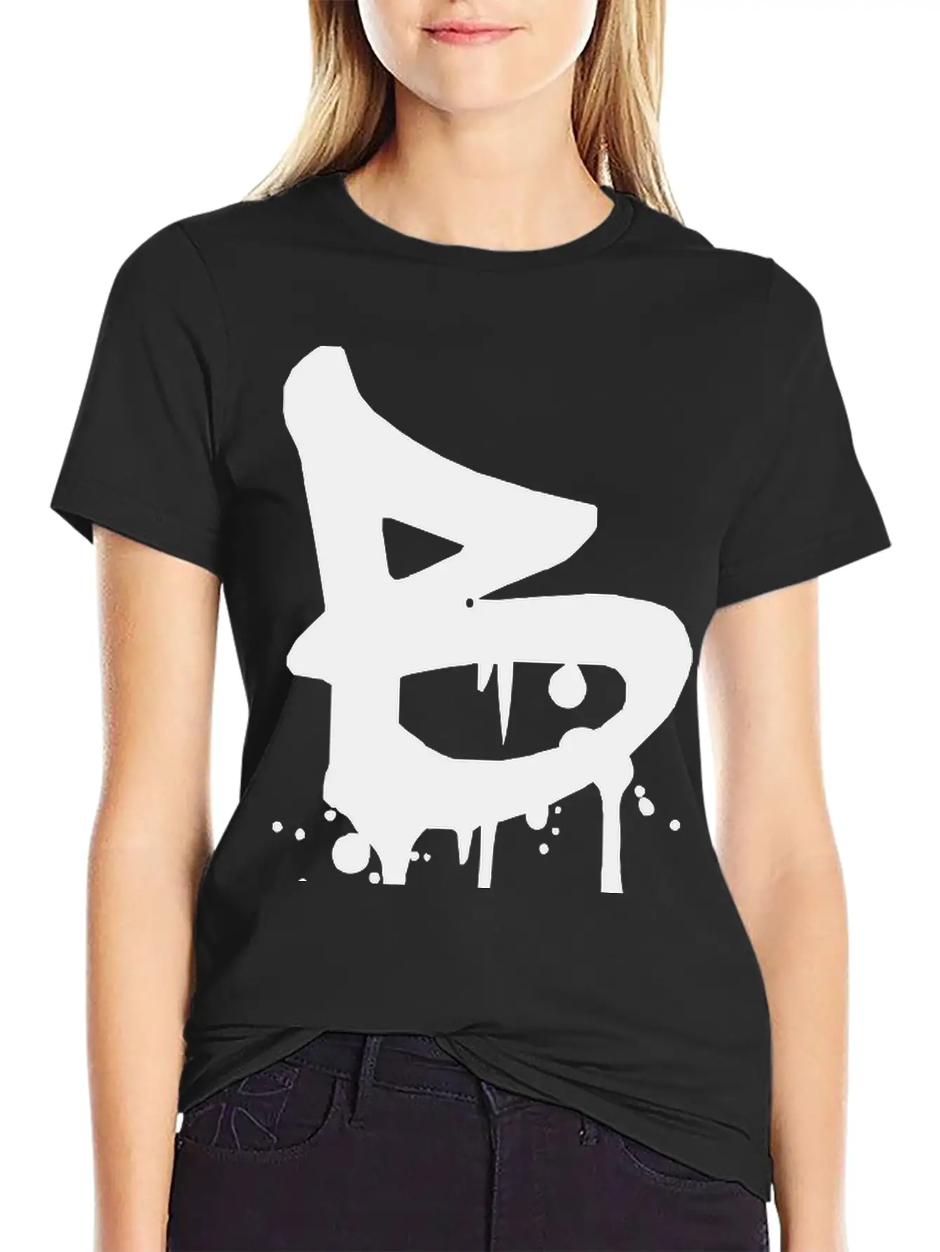 B Graffiti Drops Farbklex Blood Spray Stylish Everyday T-Shirt – Unisex Basic Cotton Tee
