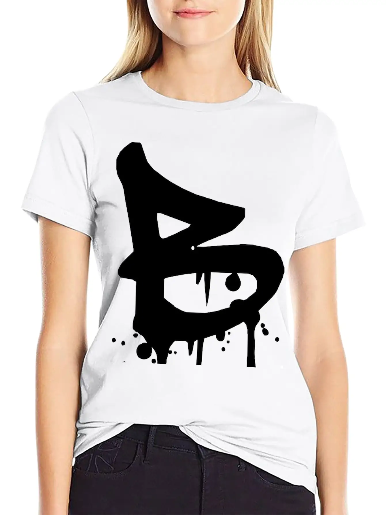B Graffiti Drops Farbklex Blood Spray Stylish Everyday T-Shirt – Unisex Basic Cotton Tee