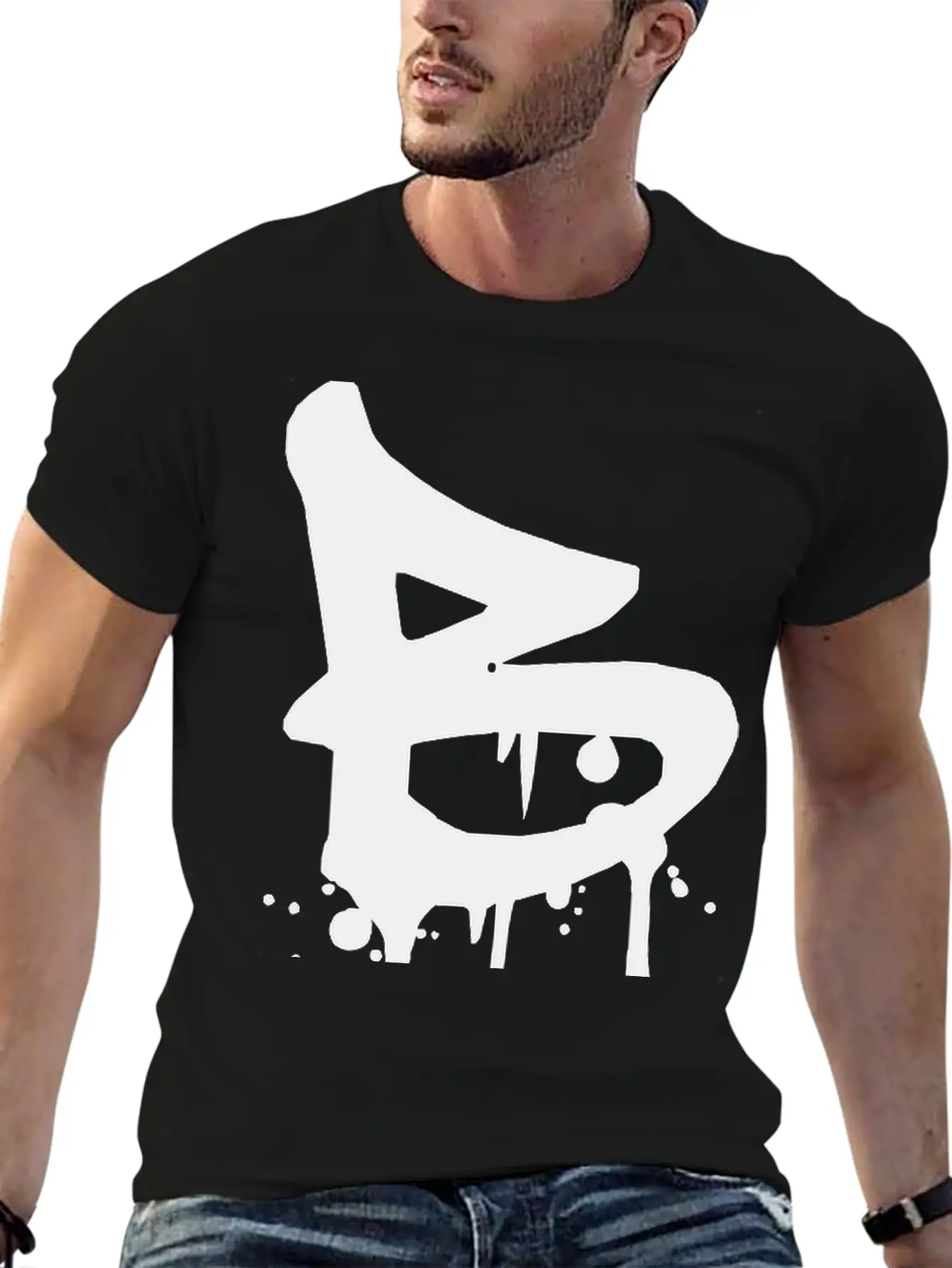B Graffiti Drops Farbklex Blood Spray Stylish Everyday T-Shirt – Unisex Basic Cotton Tee