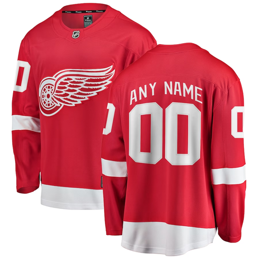 Men's Detroit Red Wings Red Home Breakaway Custom Jerseys