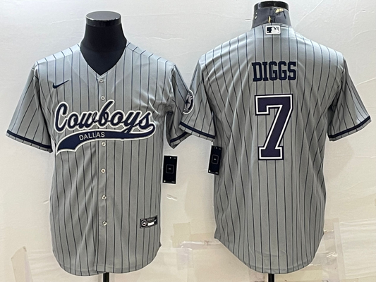 Men's Dallas Cowboys Trevon Diggs #7 Gray Game Player Jerseys Joint Edition