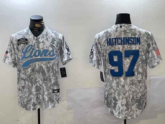 Men's Detroit Lions Aidan Hutchinson #97 Arctic Camo 2024 Salute to Service Player Jerseys