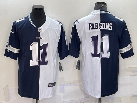 Men's Dallas Cowboys Micah Parsons #11 Navy/White Game Jerseys