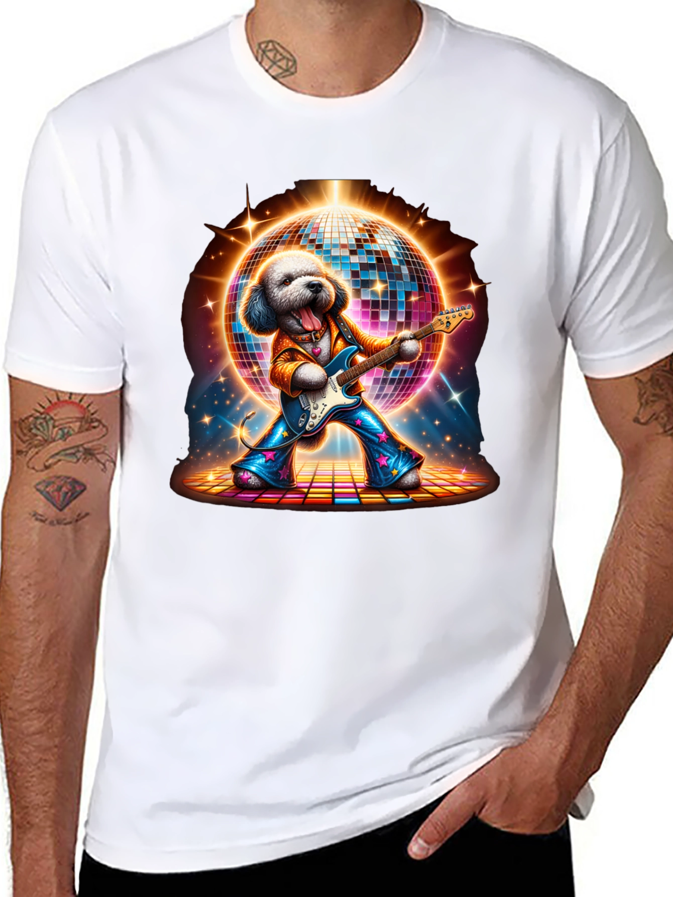 Disco Dog Guitarist T-Shirt