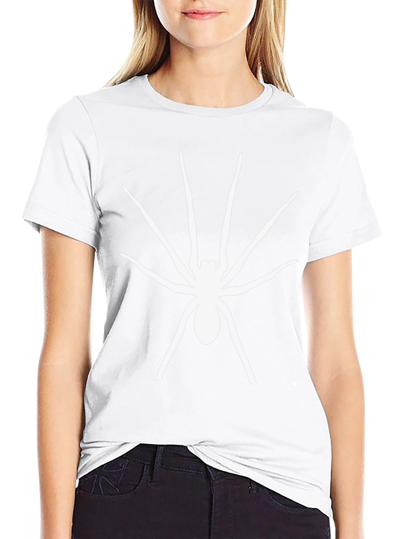 Spider Graphic Tee - Black Cotton Casual T-Shirt