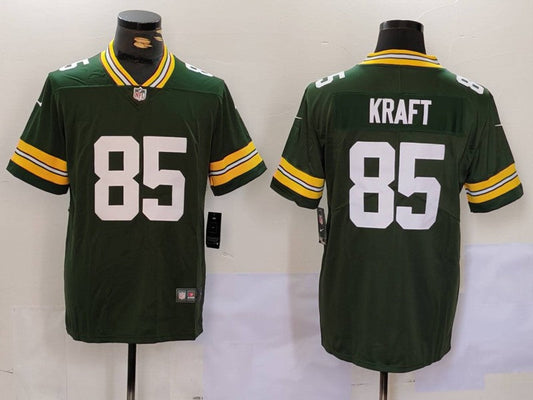 Men's Green Bay Packers Tucker Kraft #85 Green Game Jerseys