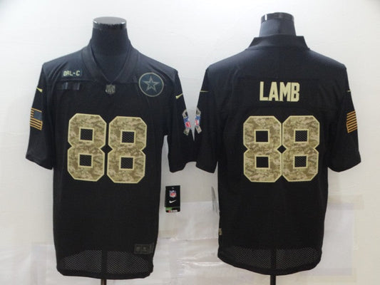 Men's Dallas Cowboys CeeDee Lamb #88 Black Player Game Jerseys
