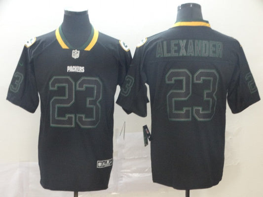 Men's Green Bay Packers Jaire Alexander #23 Black Game Jerseys