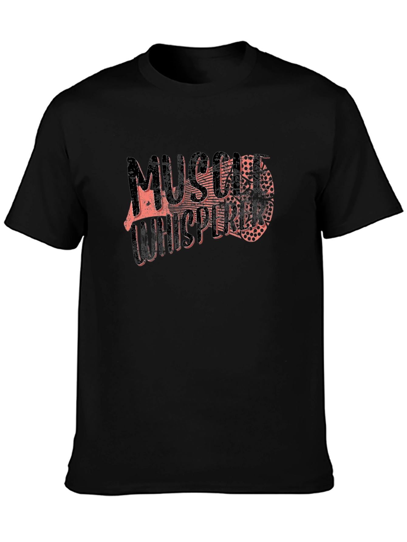 Muscle Whisperer Graphic T-Shirt - Black Fitness Apparel