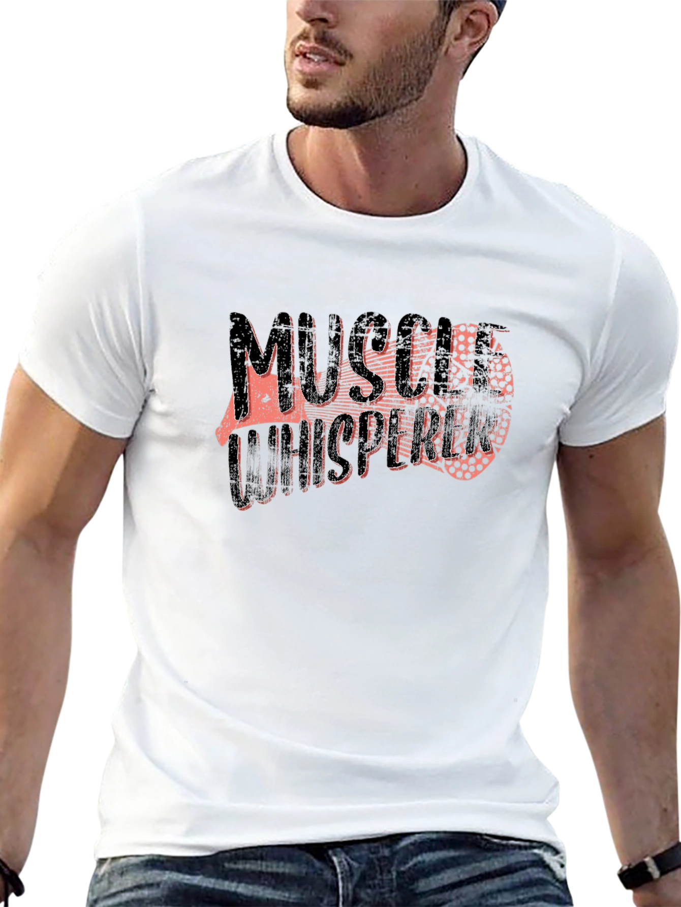 Muscle Whisperer Graphic T-Shirt - Black Fitness Apparel