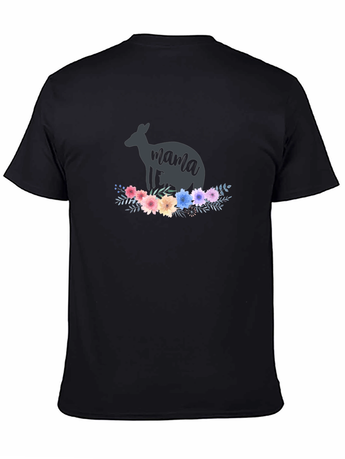 Kangaroo Mama T-Shirt - Floral Design