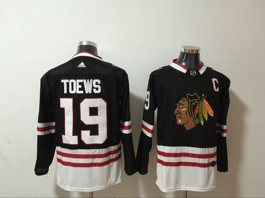 Men's Chicago Blackhawks Jonathan Toews #19 Black Breakaway Player Jerseys