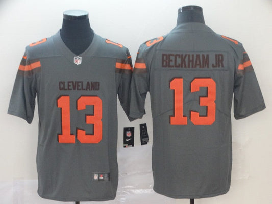 Men's Cleveland Browns Odell Beckham Jr. Gray Inverted Legend Jerseys