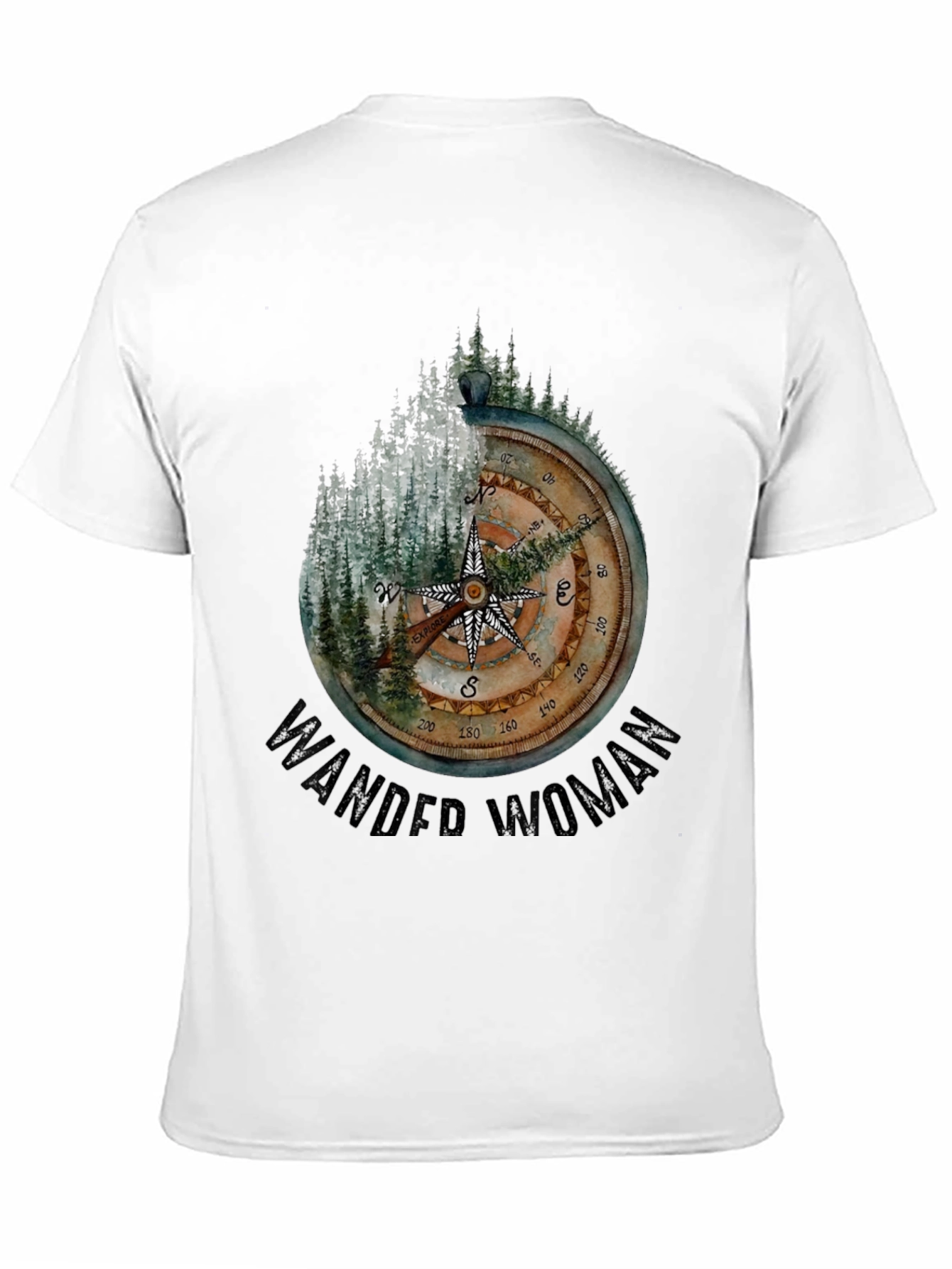 Wander Woman Compass Graphic Tee - Adventure Awaits!