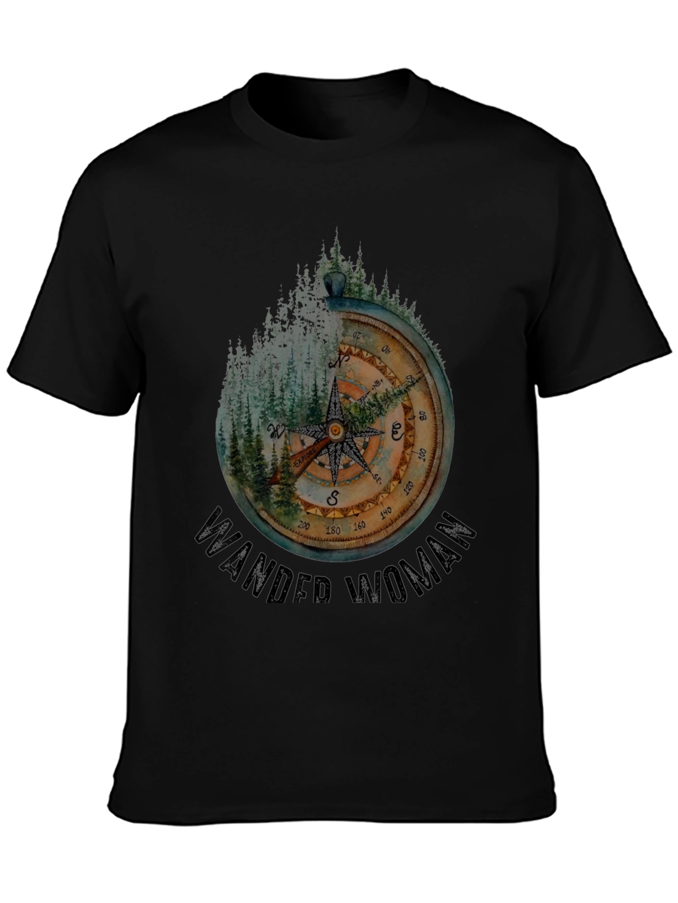 Wander Woman Compass Graphic Tee - Adventure Awaits!