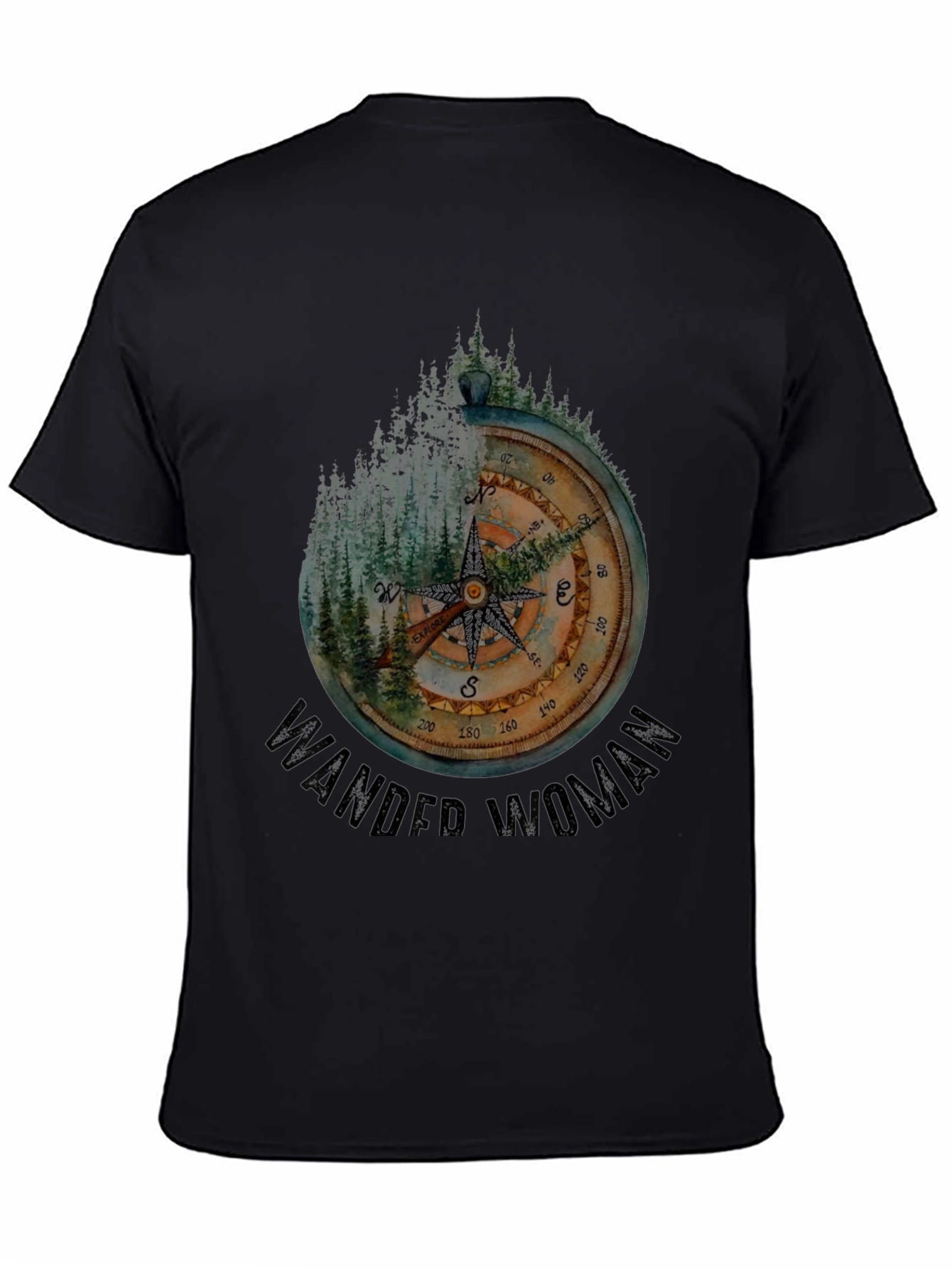 Wander Woman Compass Graphic Tee - Adventure Awaits!