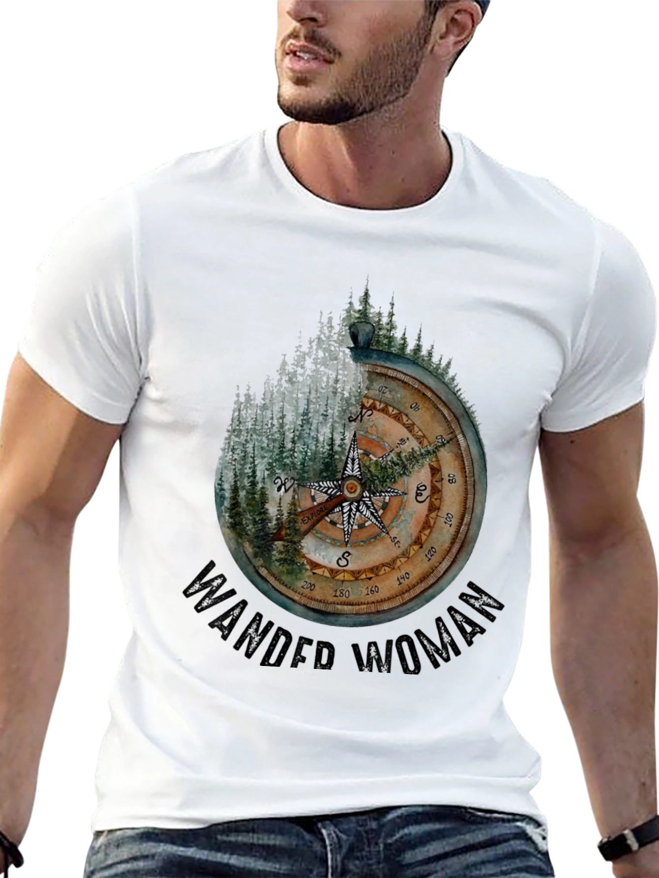 Wander Woman Compass Graphic Tee - Adventure Awaits!