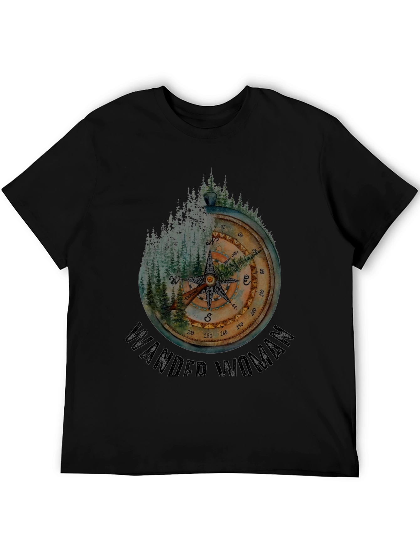 Wander Woman Compass Graphic Tee - Adventure Awaits!