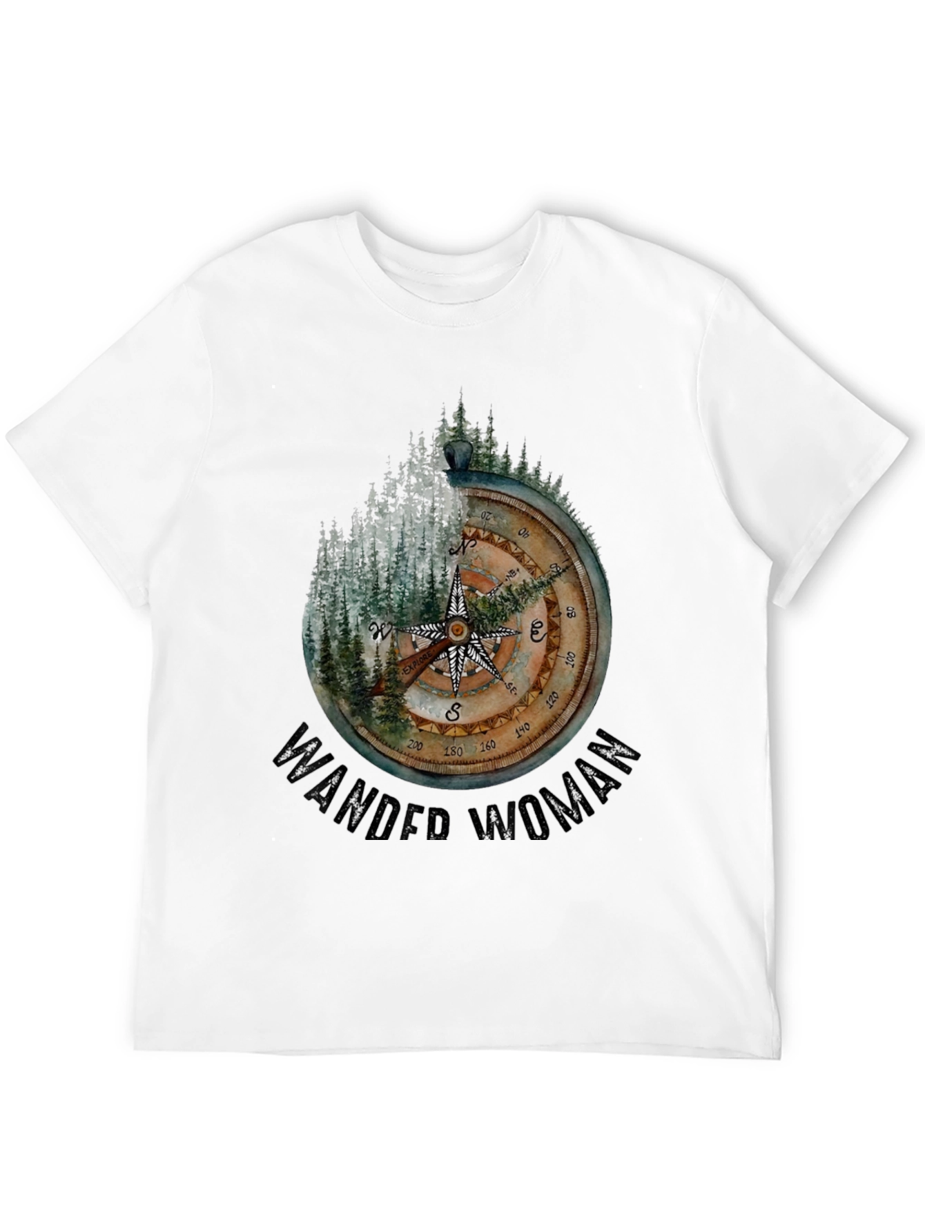 Wander Woman Compass Graphic Tee - Adventure Awaits!
