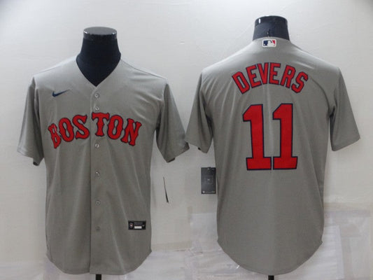 Men's Boston Red Sox Rafael Devers #11 Gray Replica Baseball Jerseys