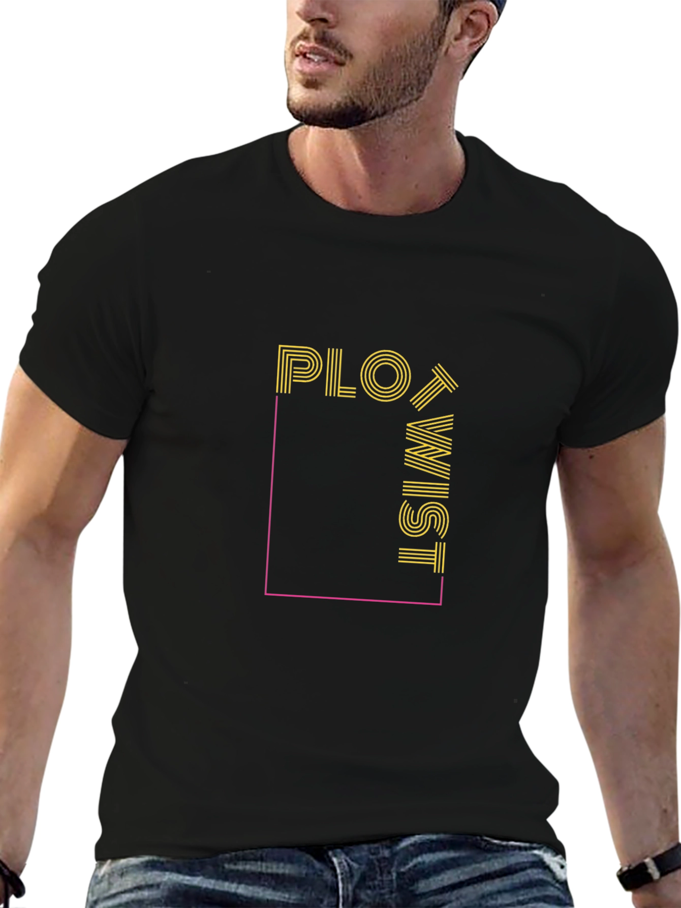 Plot Twist Graphic Tee - Trendy Novelty Design