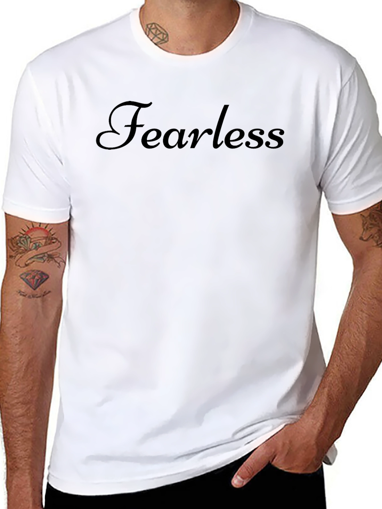 Fearless Black Crew Neck T-Shirt