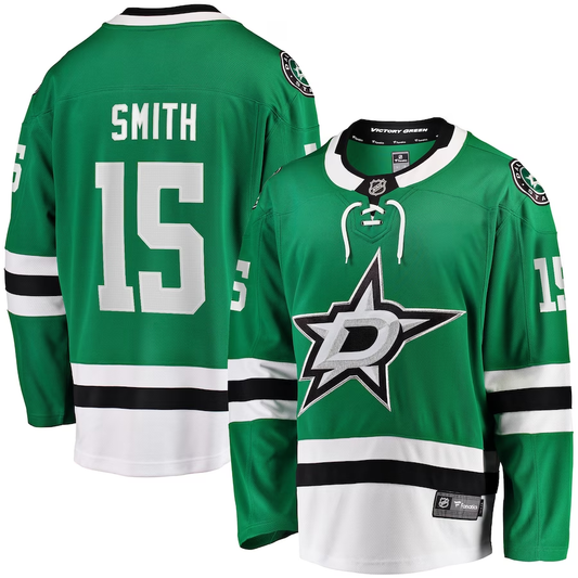 Men's Dallas Stars Craig Smith #15 Kelly Green Home Breakaway Jerseys
