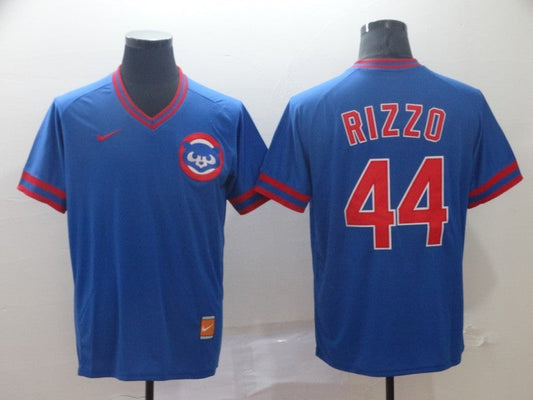 Men's Chicago Cubs Anthony Rizzo #44 Blue Stitched Jerseys