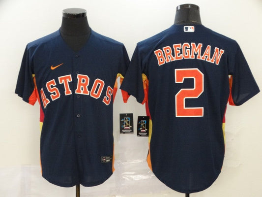 Men's Houston Astros Alex Bregman #2 Navy Replica Baseball Jerseys
