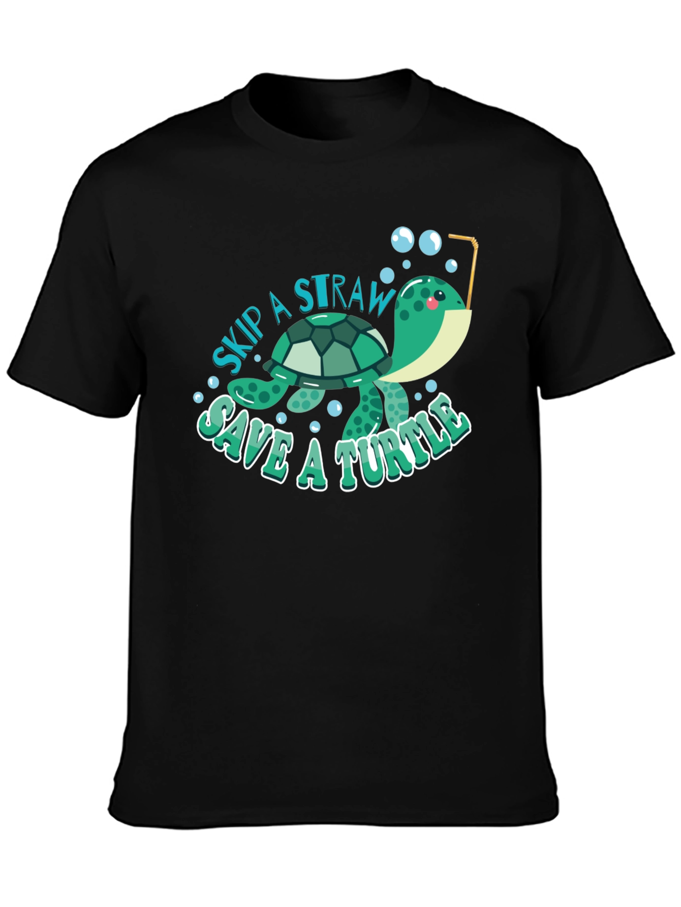 Skip a Straw Save a Turtle T-Shirt