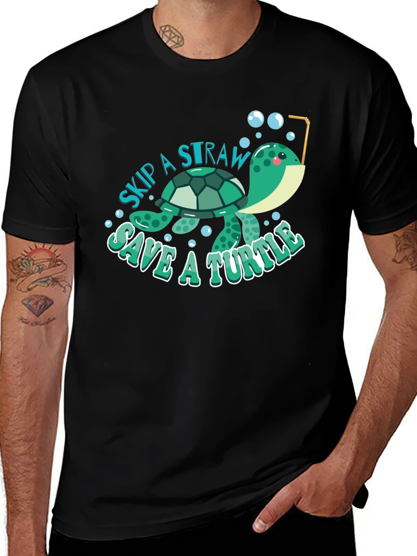 Skip a Straw Save a Turtle T-Shirt