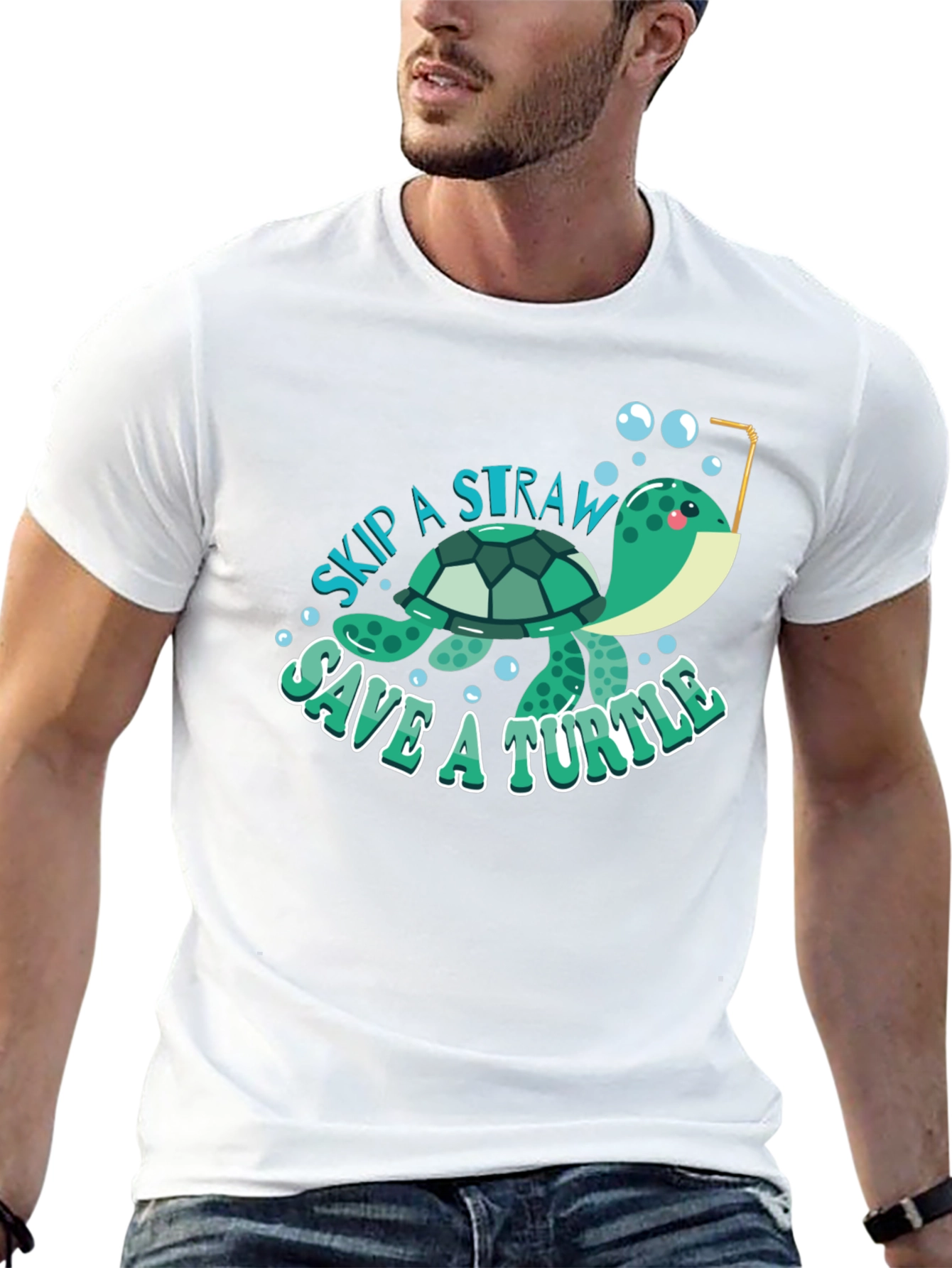 Skip a Straw Save a Turtle T-Shirt