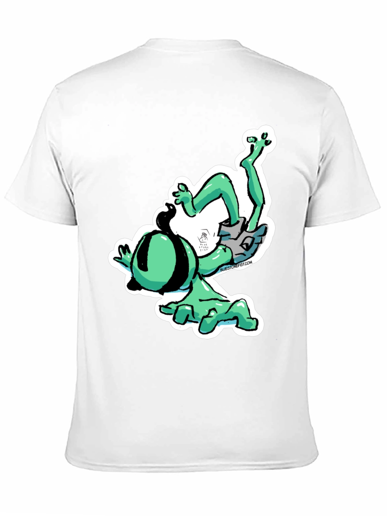 Funky Cartoon Alien T-Shirt - Black Cotton Blend