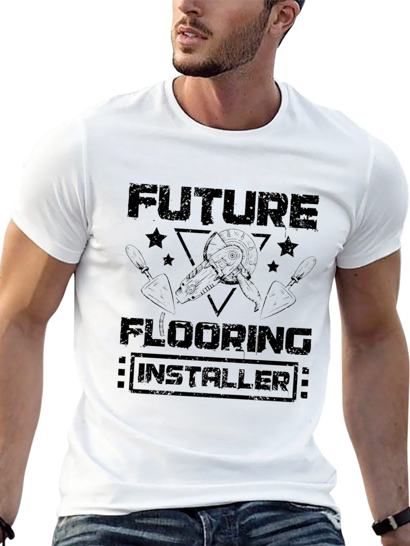 Future Flooring Installer T-Shirt - Black Graphic Tee