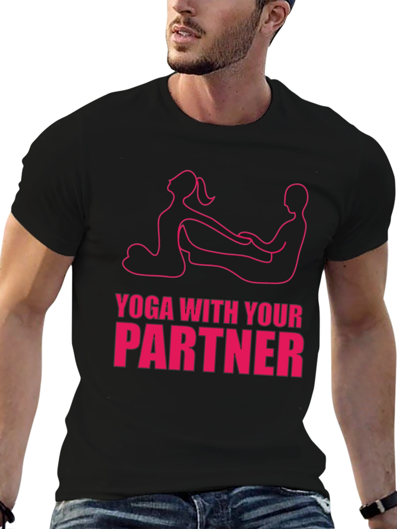 Yoga with Your Partner Funny Graphic Tee